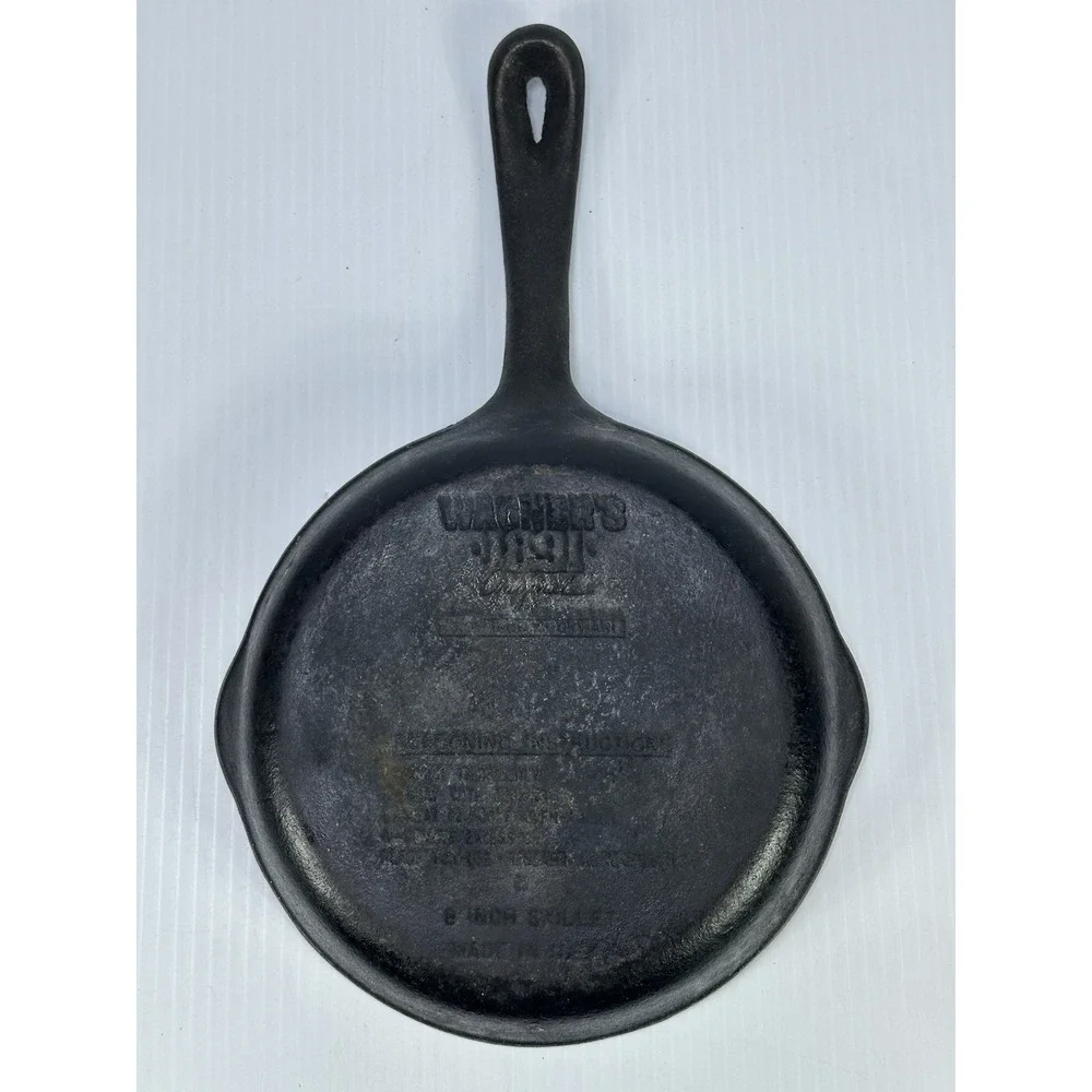 Wagner's 1891 Original Cast Iron‎ Skillet 8 Inch Double Spout